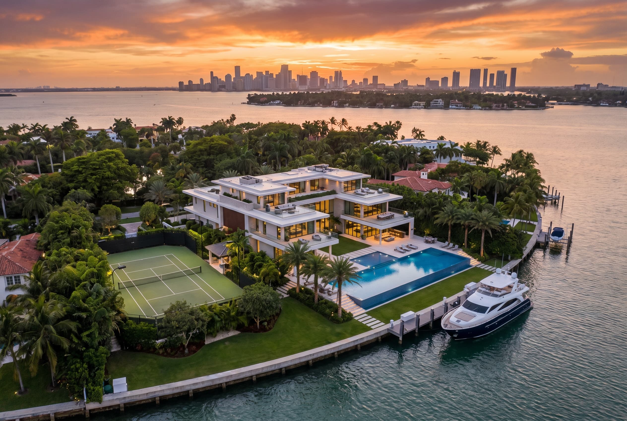 Private Waterfront Compound, Star Island